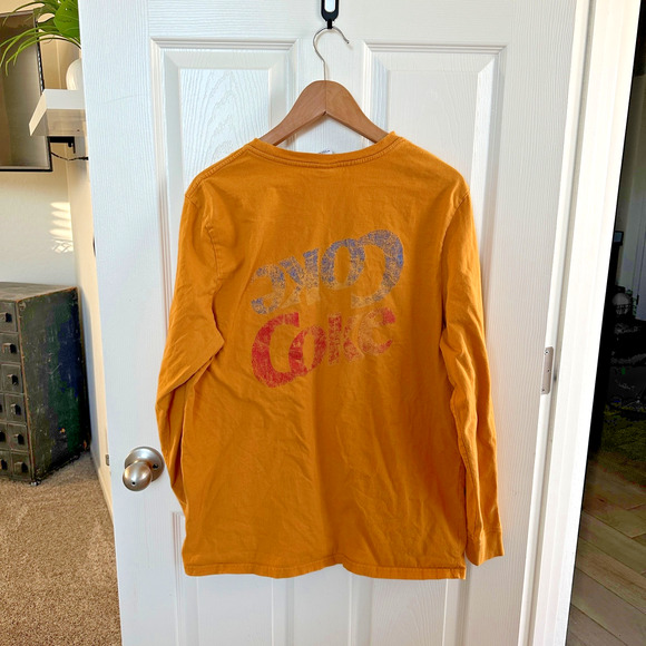 coca cola x #beentrill# men's large yellow long sleeve tee have a good day 2016 - Picture 2 of 8